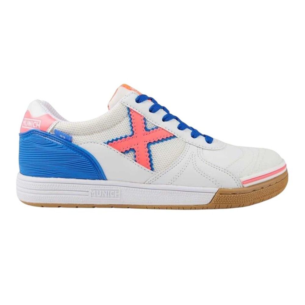 Munich Womens/Ladies G3 Sneakers / White/Crimson/Blue